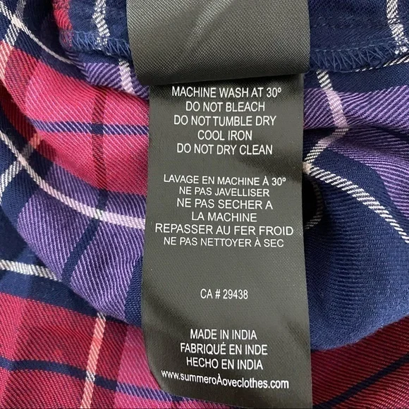 Summer Of Love Jett Check 100% Cotton Plaid Shirt - Picture 13 of 16